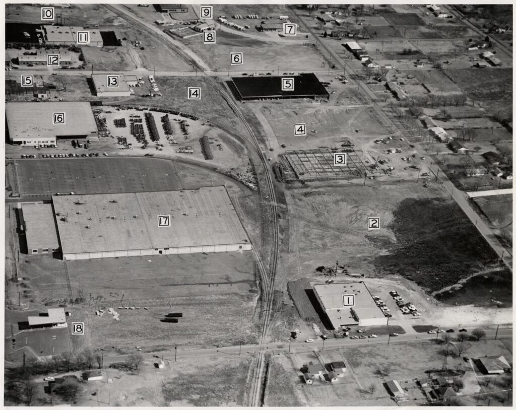 Historic aerial view of the Willow Springs district near the original 66 Bowl on NW 39th in Oklahoma City.
