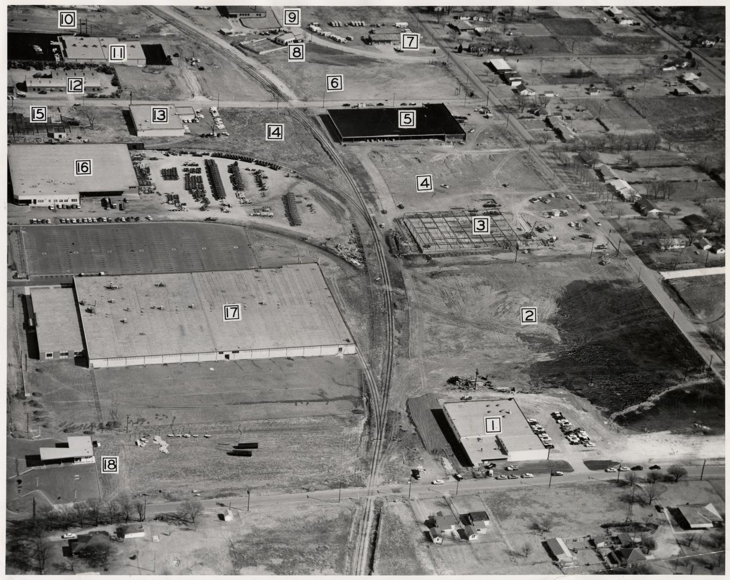 Historic aerial view of the Willow Springs district near the original 66 Bowl on NW 39th in Oklahoma City.
